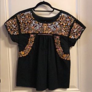Madewell Fleur Embroidered Top